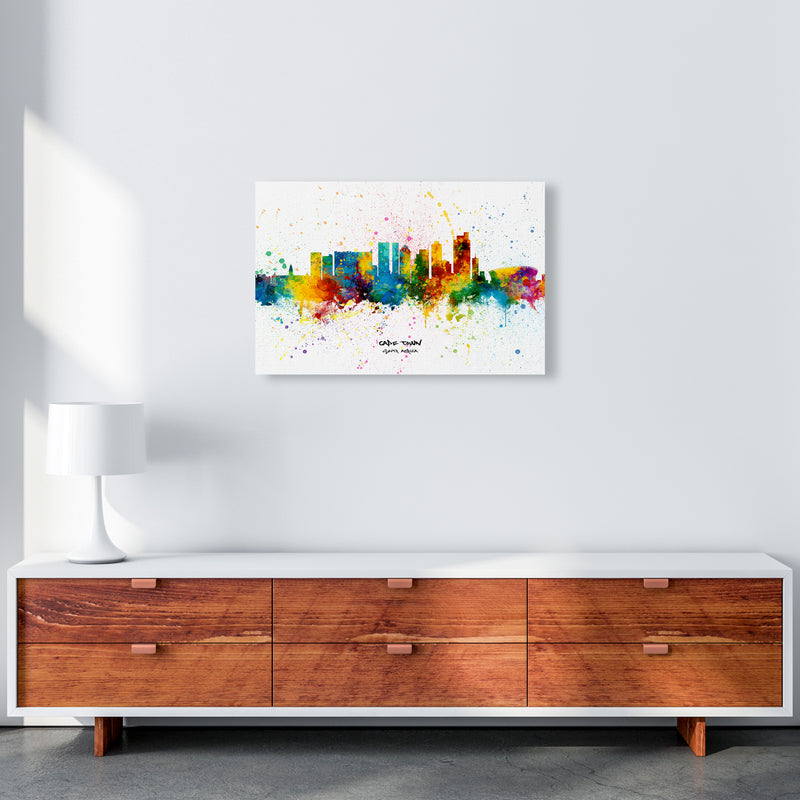 Cape Town South Africa Skyline Splash Art Print by Michael Tompsett A2 Canvas