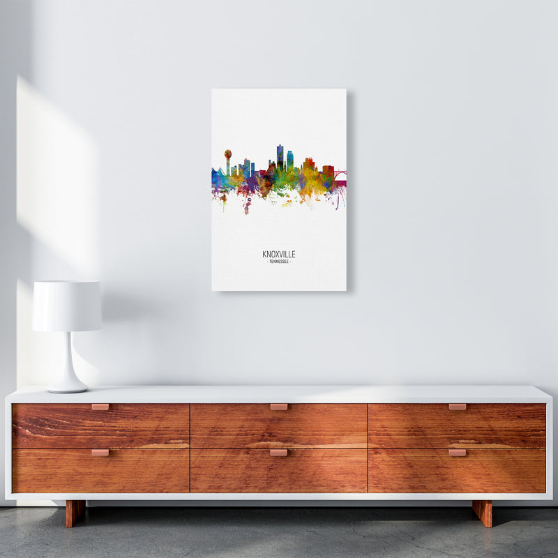 Knoxville Tennessee Skyline Portrait Art Print by Michael Tompsett A2 Canvas