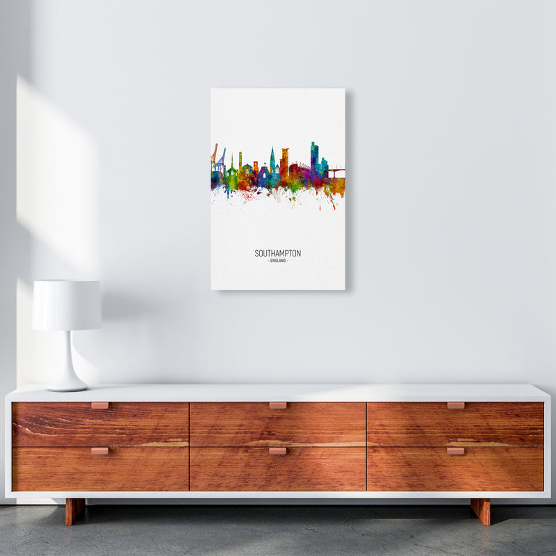 Southampton England Skyline Portrait Art Print by Michael Tompsett A2 Canvas