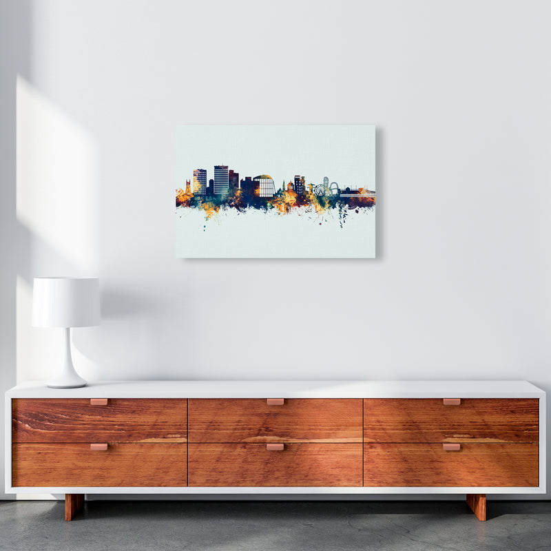 Southend-On-Sea England Skyline Blue Orange Art Print by Michael Tompsett A2 Canvas