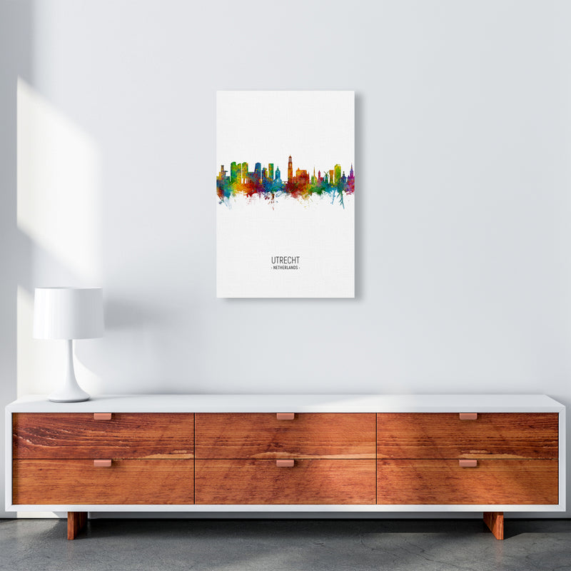 Utrecht Netherlands Skyline Portrait Art Print by Michael Tompsett A2 Canvas