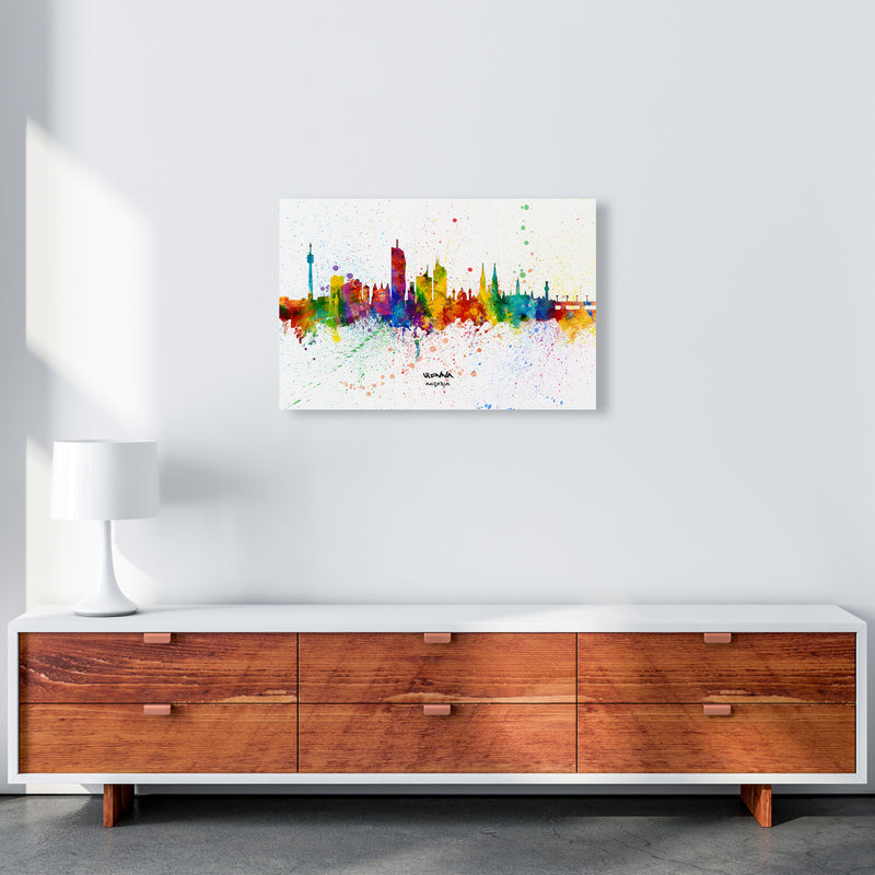 Vienna Austria Skyline Splash Art Print by Michael Tompsett A2 Canvas