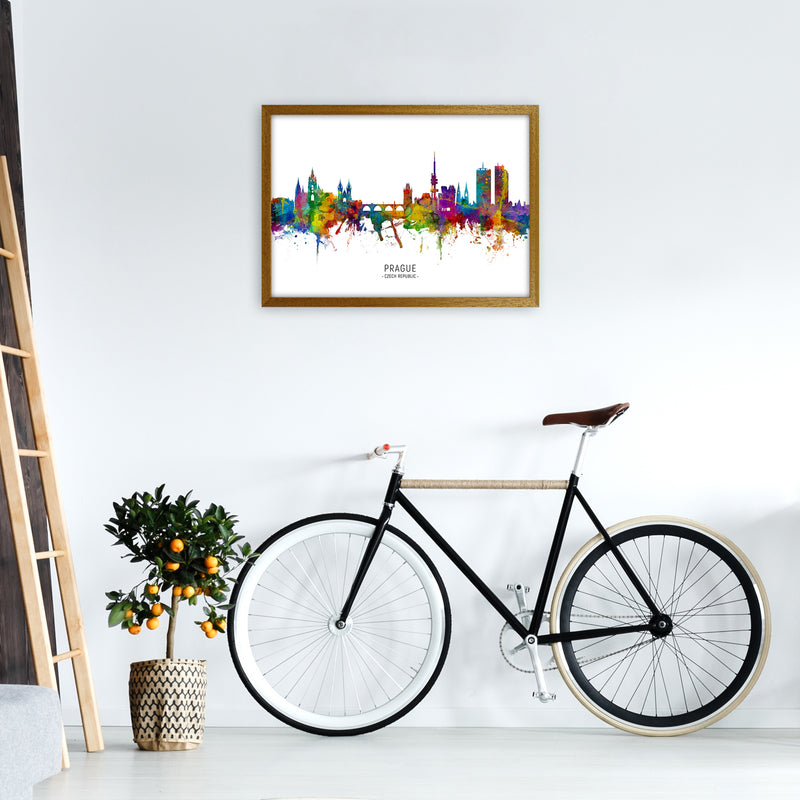 Prague Czech Republic Skyline Art Print by Michael Tompsett A2 Print Only