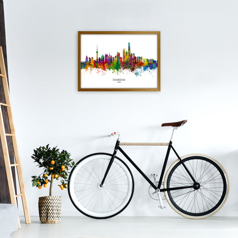 Shanghai China Skyline Art Print by Michael Tompsett A2 Print Only