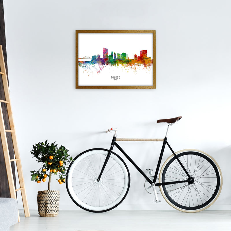 Toledo Ohio Skyline Art Print by Michael Tompsett A2 Print Only