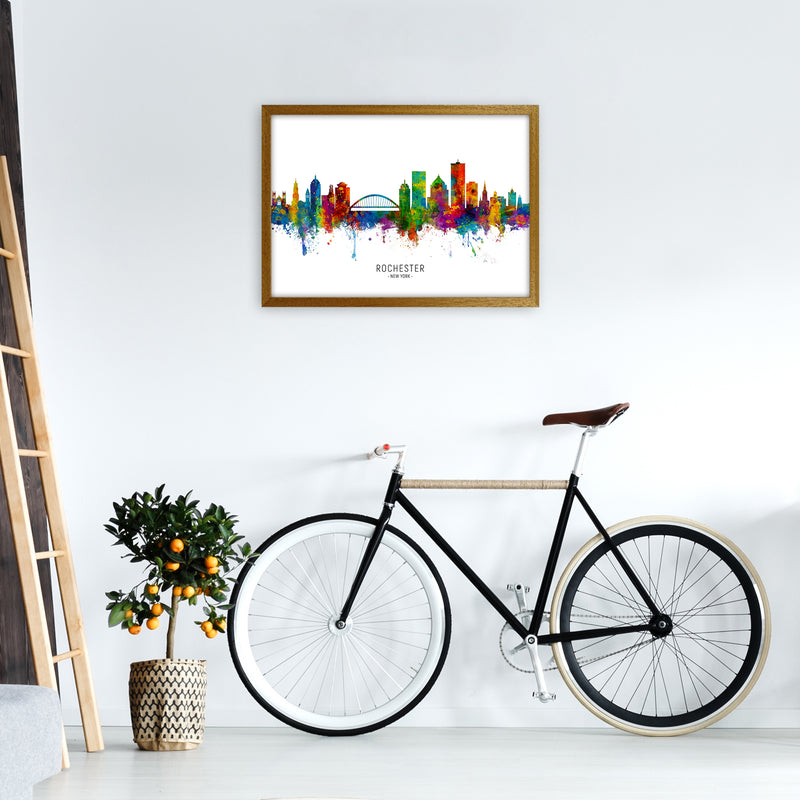 Rochester New York Skyline Art Print by Michael Tompsett A2 Print Only