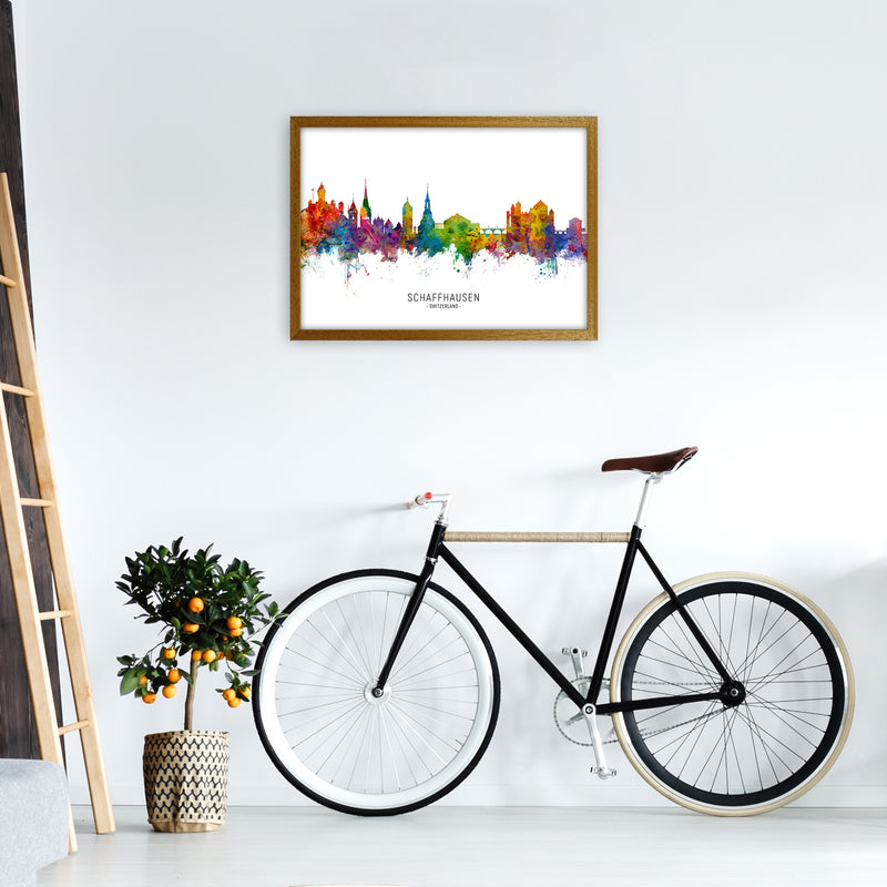 Schaffhausen Switzerland Skyline Print by Michael Tompsett A2 Print Only