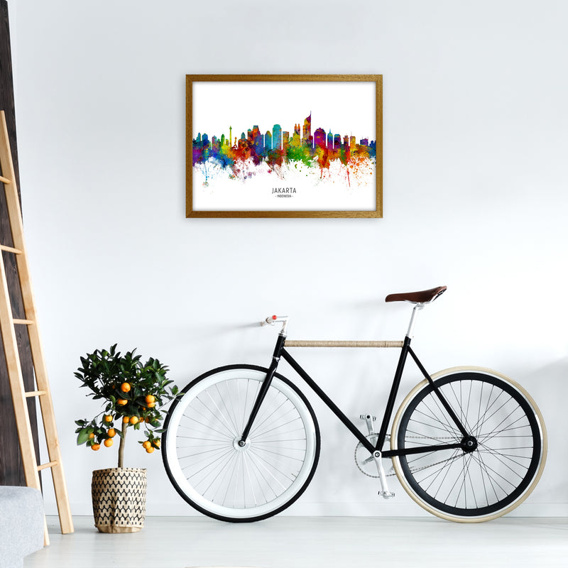 Jakarta Indonesia Skyline Art Print by Michael Tompsett A2 Print Only