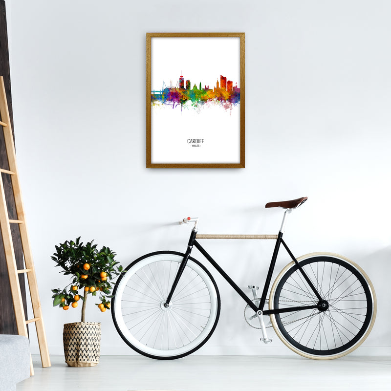 Cardiff Wales Skyline Portrait Art Print by Michael Tompsett A2 Print Only