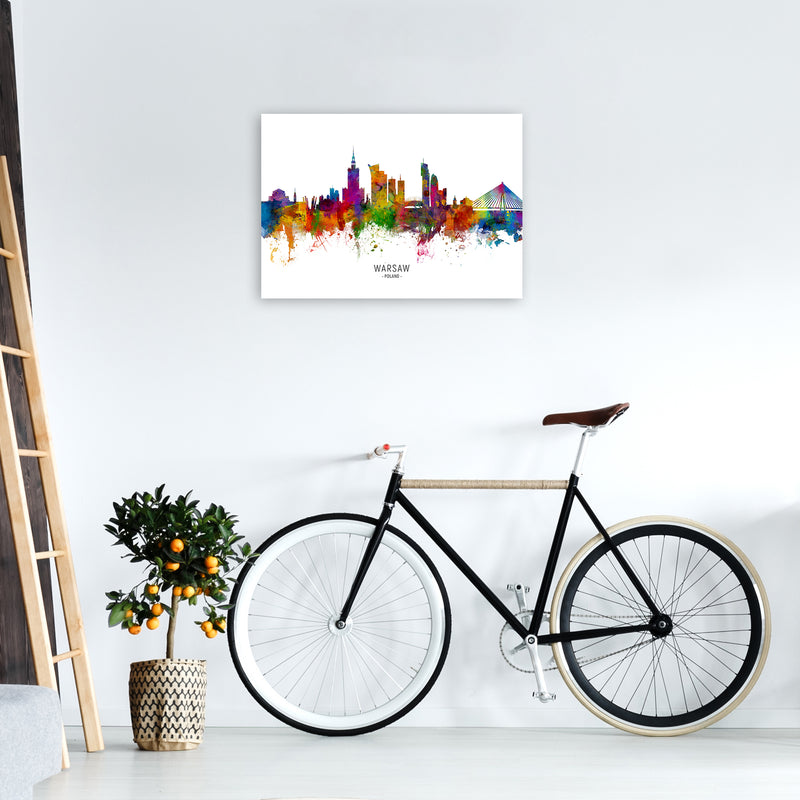 Warsaw Poland Skyline Art Print by Michael Tompsett A2 Black Frame