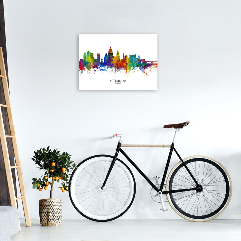 Nottingham England Skyline Art Print by Michael Tompsett A2 Black Frame