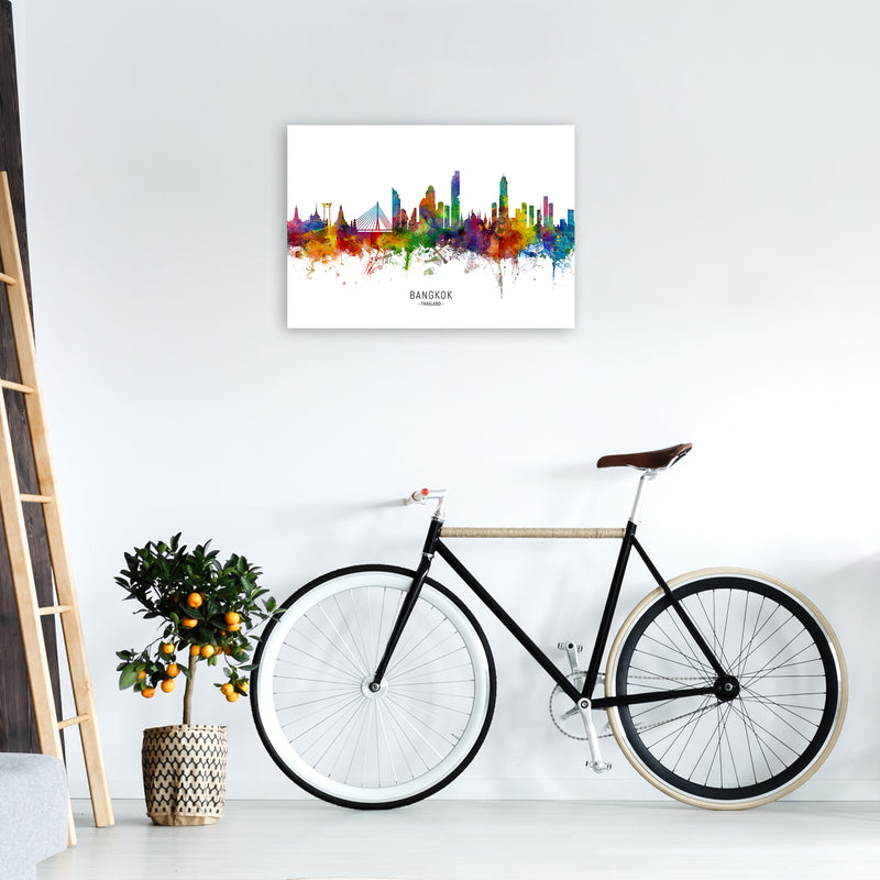 Bangkok Thailand Skyline Art Print by Michael Tompsett A2 Black Frame