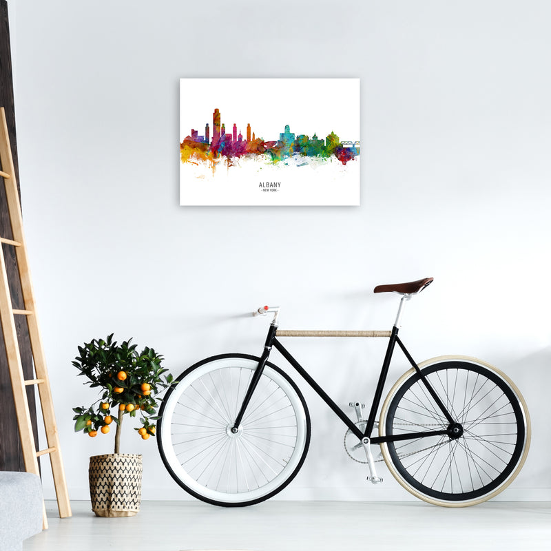 Albany New York Skyline Art Print by Michael Tompsett A2 Black Frame