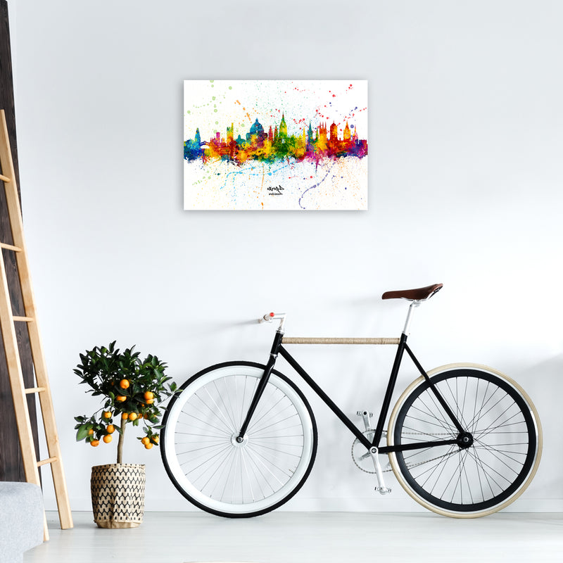 Oxford England Skyline Splash Art Print by Michael Tompsett A2 Black Frame