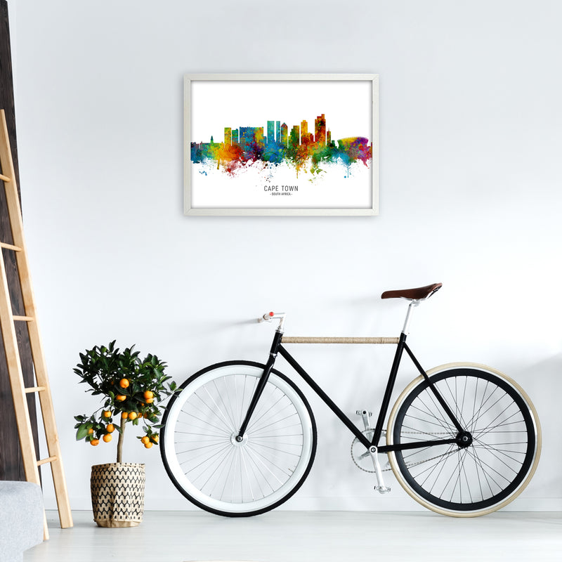 Cape Town South Africa Skyline Art Print by Michael Tompsett A2 Oak Frame