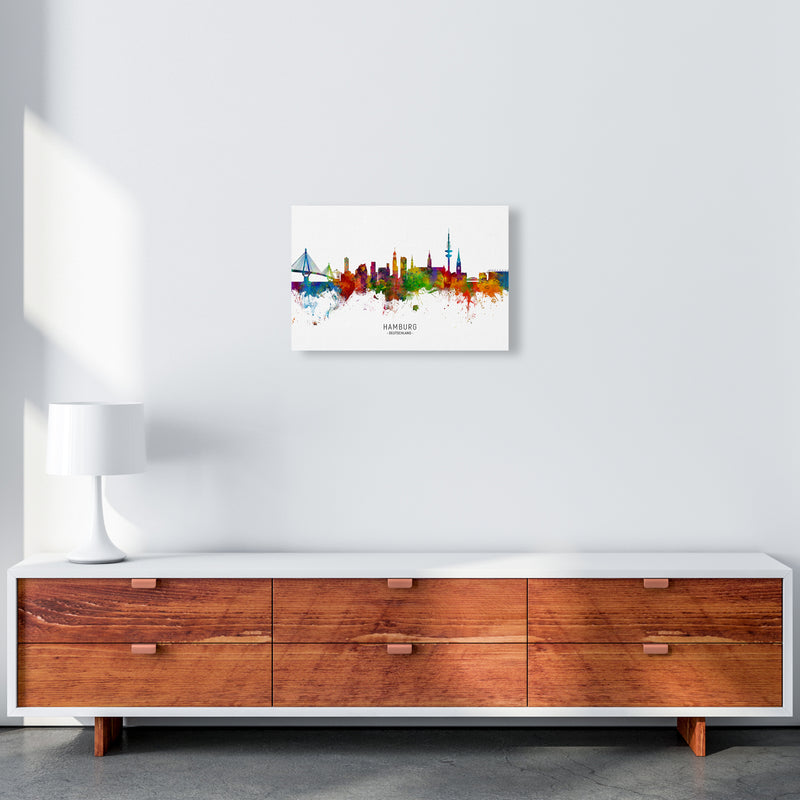 Hamburg Deutschland Skyline Art Print by Michael Tompsett A3 Canvas