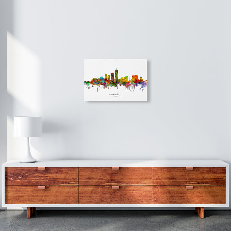 Indianapolis Indiana Skyline Art Print by Michael Tompsett A3 Canvas