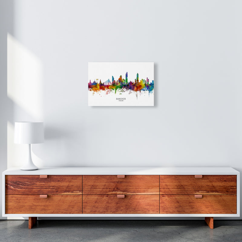 Bangkok Thailand Skyline Art Print by Michael Tompsett A3 Canvas