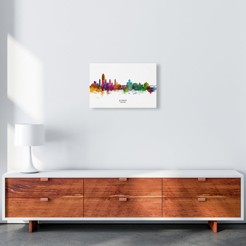 Albany New York Skyline Art Print by Michael Tompsett A3 Canvas