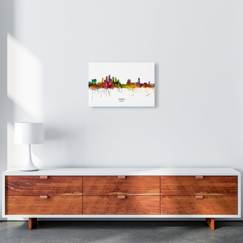 Tampa Florida Skyline Art Print by Michael Tompsett A3 Canvas