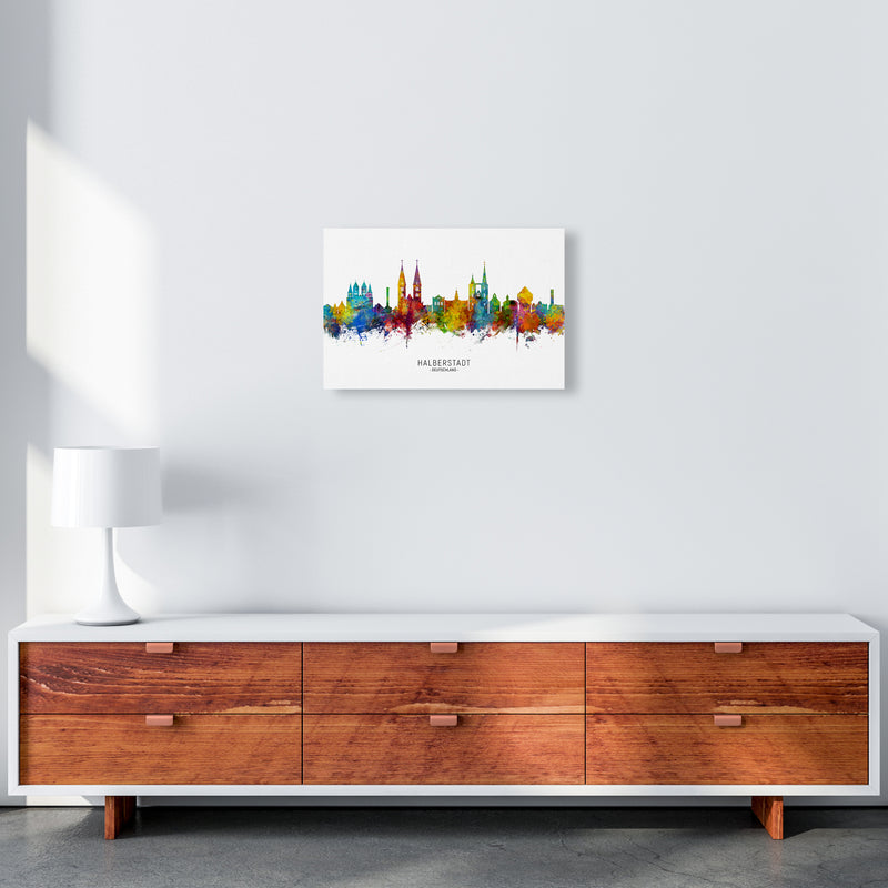 Halberstadt Deutschland Skyline Art Print by Michael Tompsett A3 Canvas