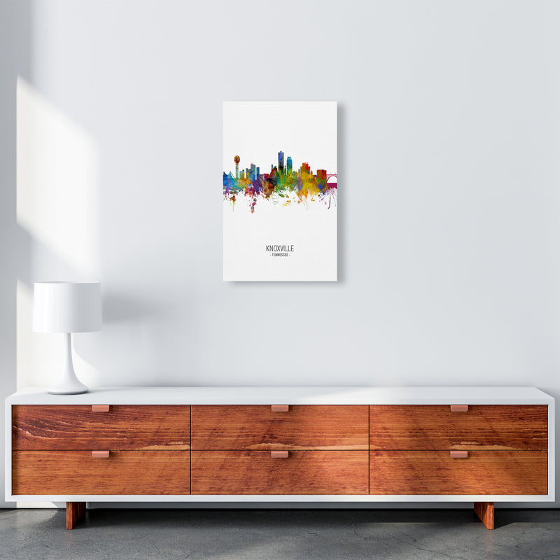 Knoxville Tennessee Skyline Portrait Art Print by Michael Tompsett A3 Canvas
