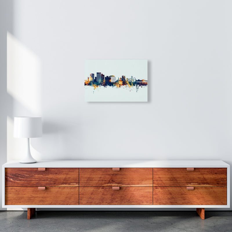 Southend-On-Sea England Skyline Blue Orange Art Print by Michael Tompsett A3 Canvas