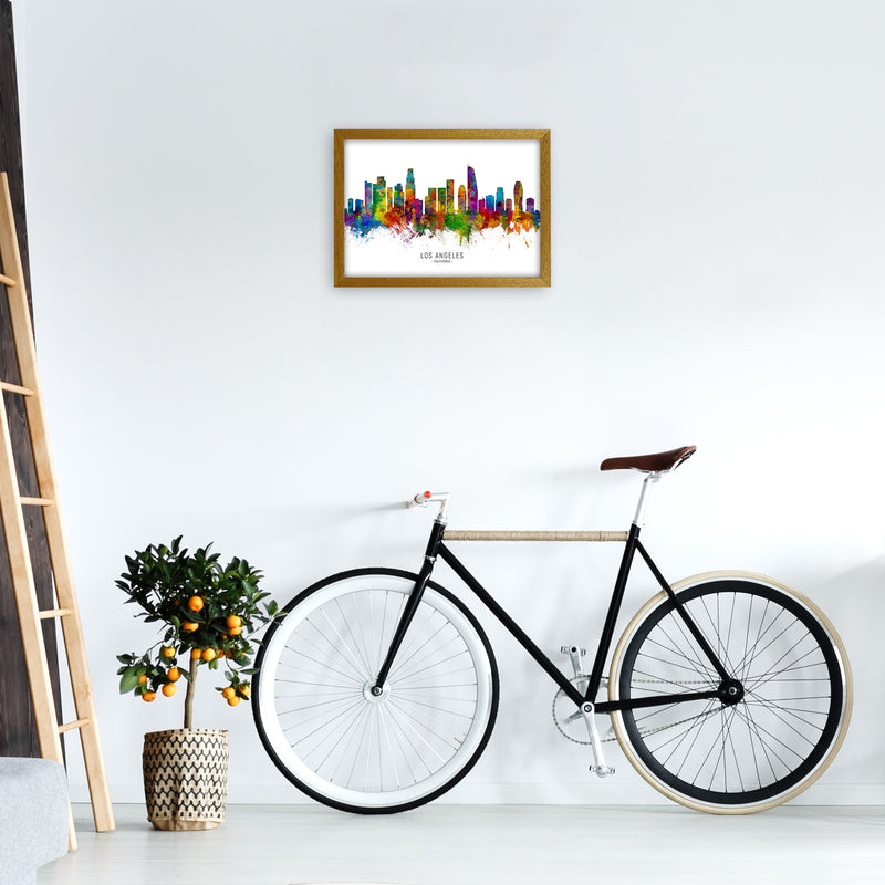 Los Angeles California Skyline Art Print by Michael Tompsett A3 Print Only