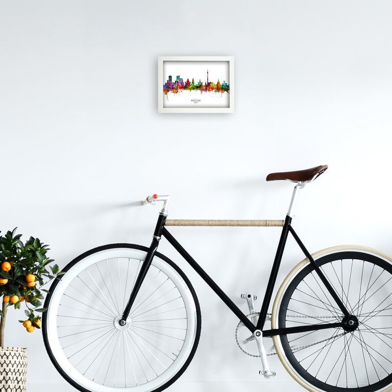 Moscow Russia Skyline Art Print by Michael Tompsett A4 Oak Frame