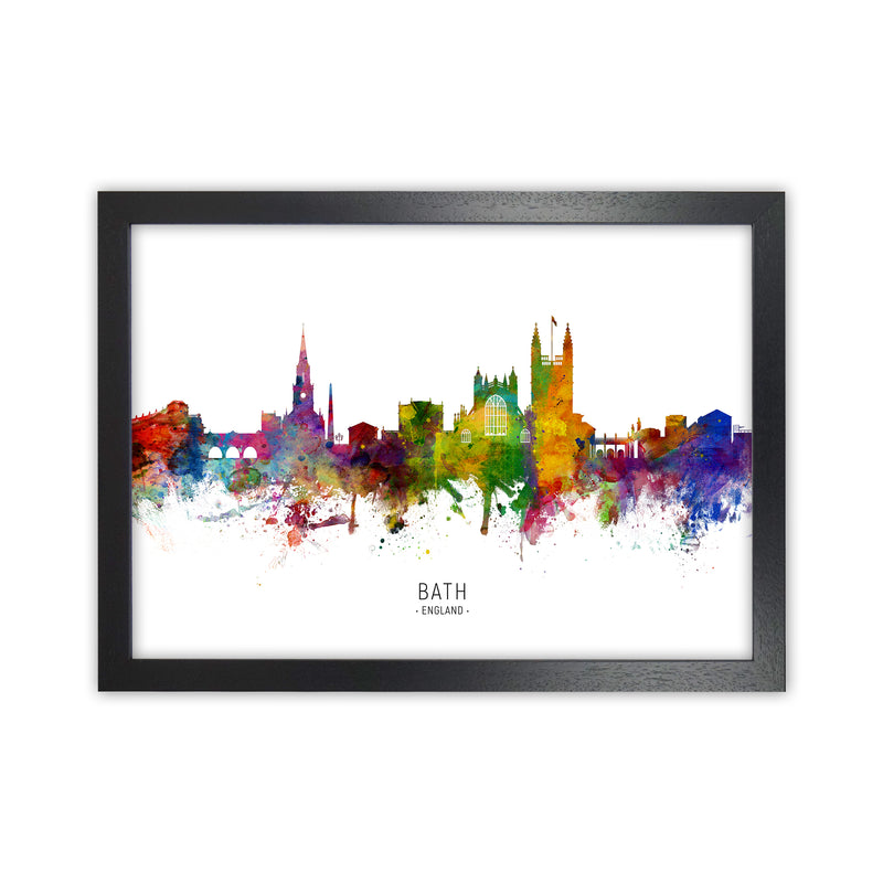 Bath England Skyline Art Print by Michael Tompsett Black Grain