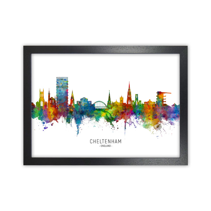 Cheltenham England Skyline Art Print by Michael Tompsett Black Grain