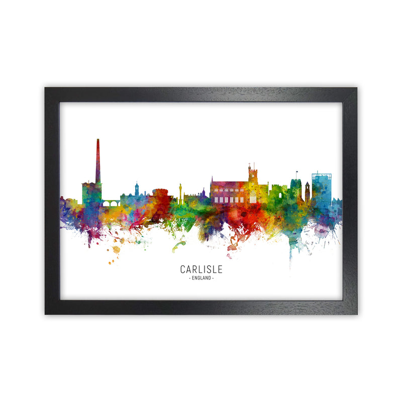 Carlisle England Skyline Art Print by Michael Tompsett Black Grain