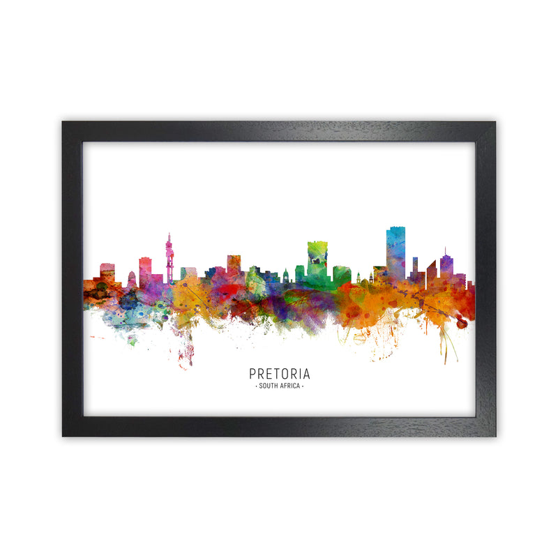 Pretoria South Africa Skyline Art Print by Michael Tompsett Black Grain