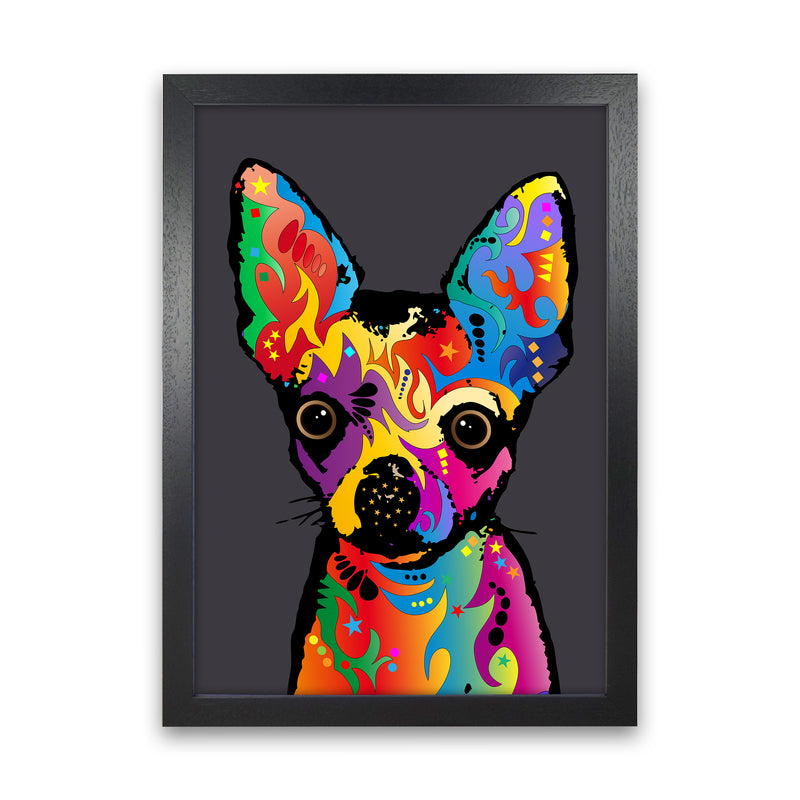 Chihuahua Dog Charcoal Art Print by Michael Tompsett Black Grain