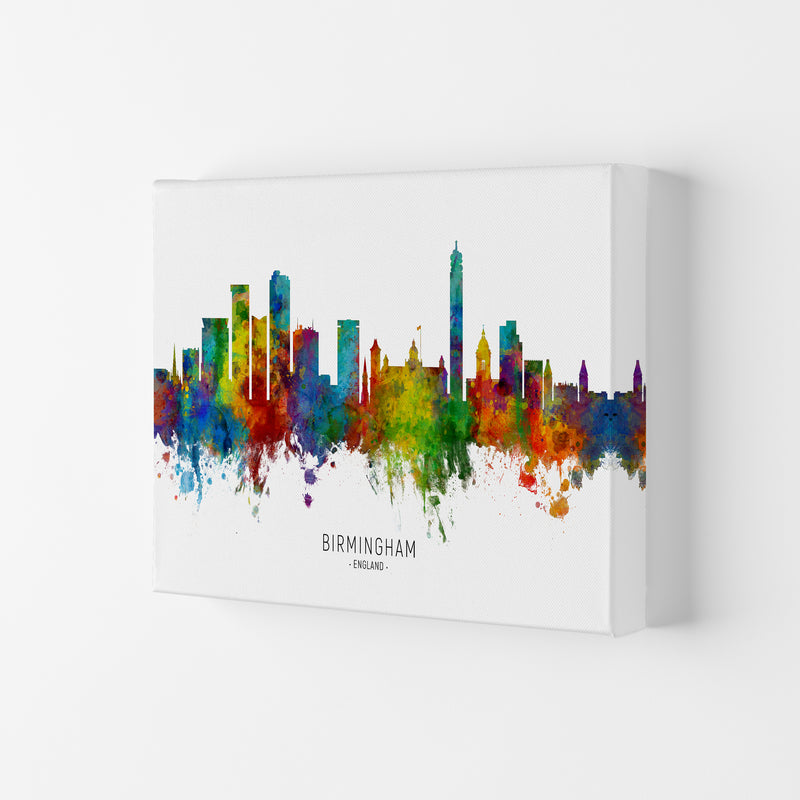 Birmingham England Skyline Art Print by Michael Tompsett Canvas