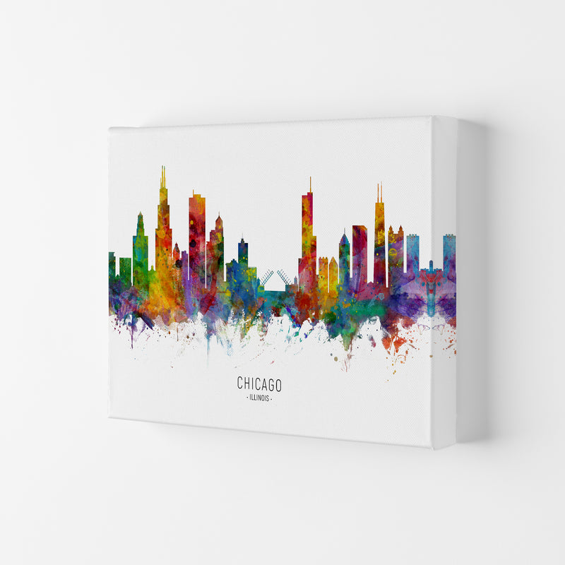 Chicago Illinois Skyline Art Print by Michael Tompsett Canvas