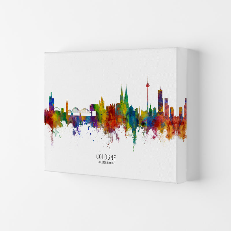 Cologne Deutschland Skyline Art Print by Michael Tompsett Canvas