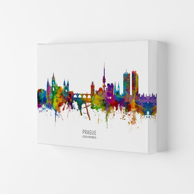 Prague Czech Republic Skyline Art Print by Michael Tompsett Canvas