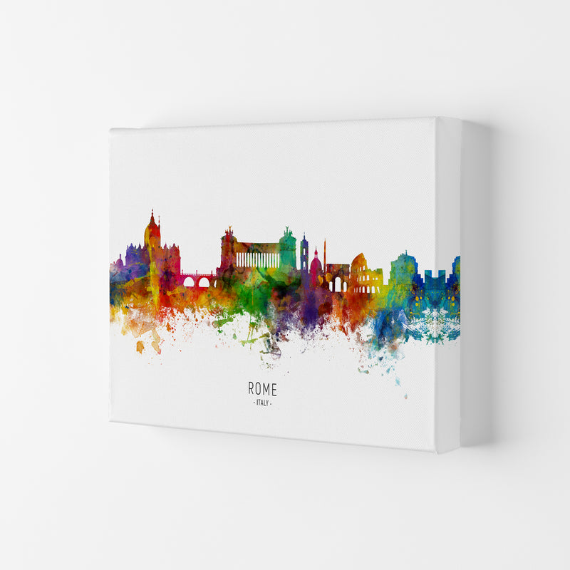 Rome Italy Skyline Art Print by Michael Tompsett Canvas