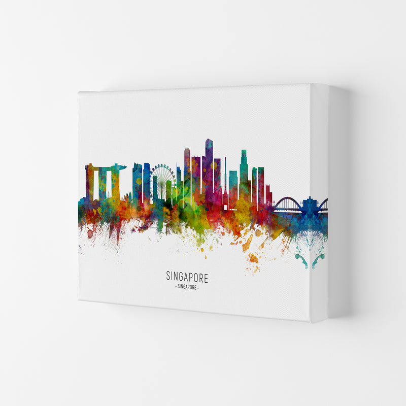 Singapore Singapore Skyline Art Print by Michael Tompsett Canvas