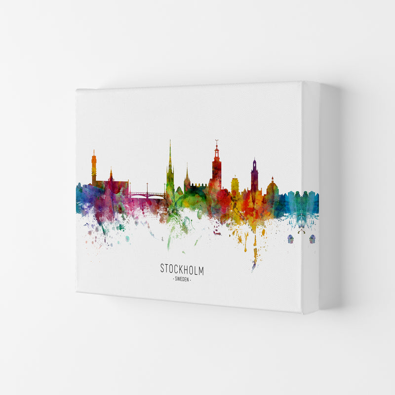 Stockholm Sweden Skyline Art Print by Michael Tompsett Canvas