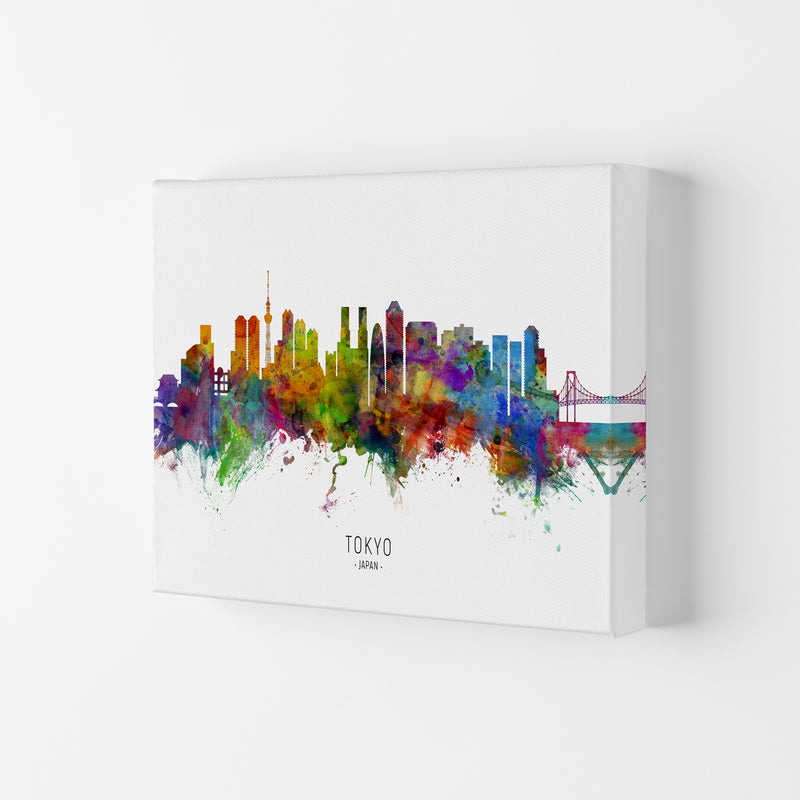 Tokyo Japan Skyline Art Print by Michael Tompsett Canvas