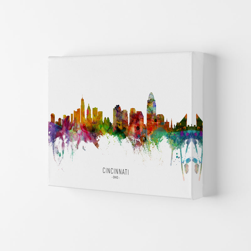 Cincinnati Ohio Skyline Art Print by Michael Tompsett Canvas