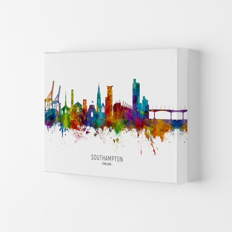 Southampton England Skyline Art Print by Michael Tompsett Canvas