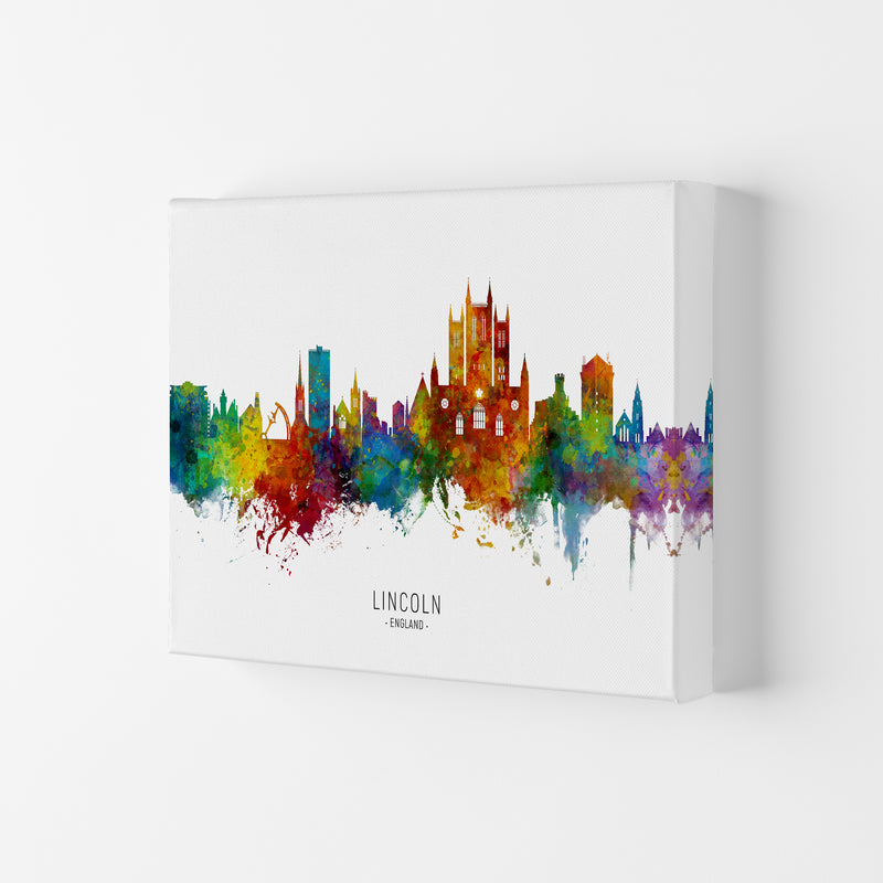 Lincoln England Skyline Art Print by Michael Tompsett Canvas