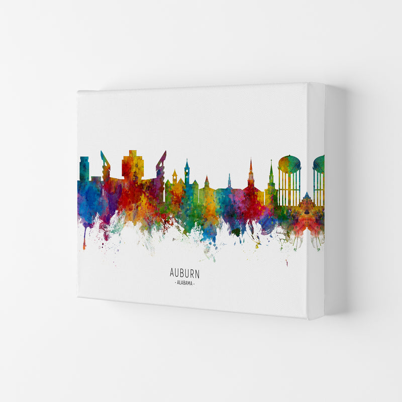 Auburn Alabama Skyline Art Print by Michael Tompsett Canvas