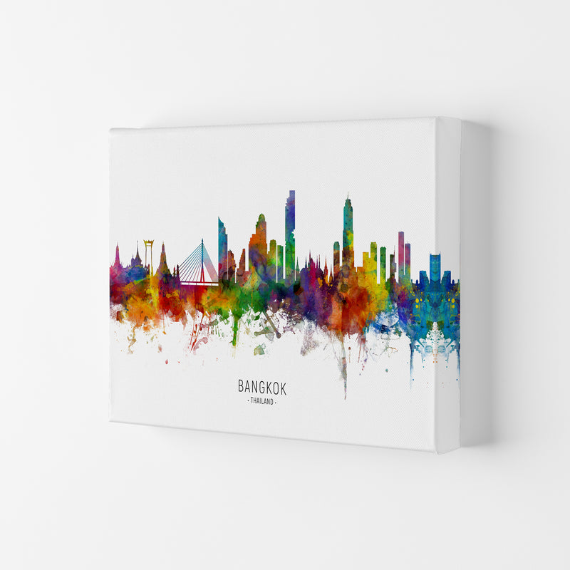 Bangkok Thailand Skyline Art Print by Michael Tompsett Canvas