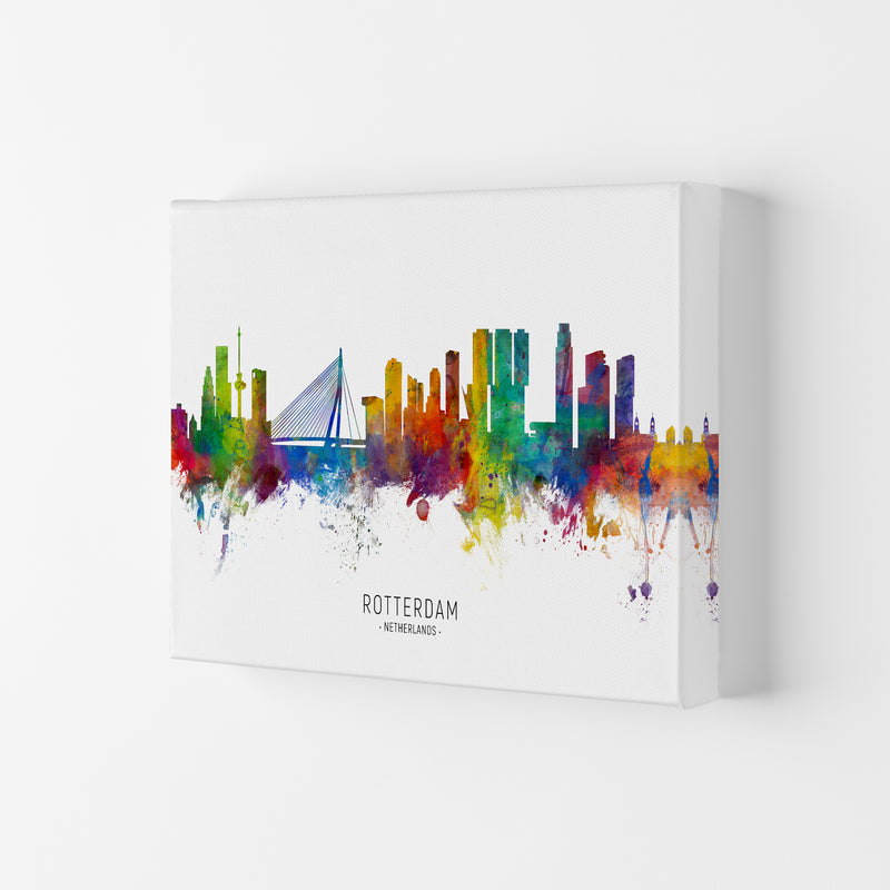 Rotterdam Netherlands Skyline Art Print by Michael Tompsett Canvas