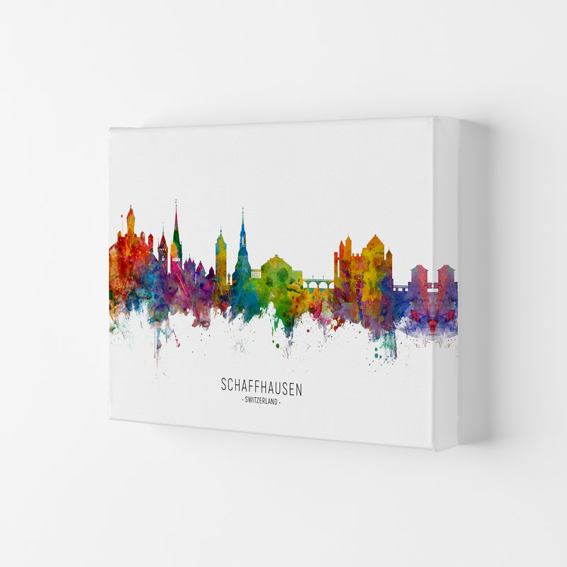 Schaffhausen Switzerland Skyline Print by Michael Tompsett Canvas