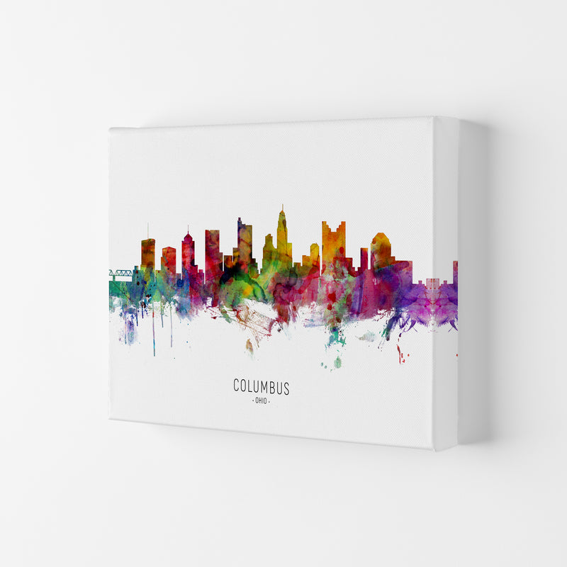 Columbus Ohio Skyline Art Print by Michael Tompsett Canvas